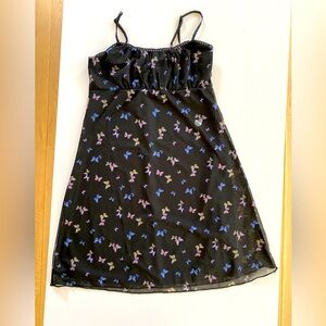 NEW Aeropostale Summer Women’s Dress colorful Butterflies Black Size XS